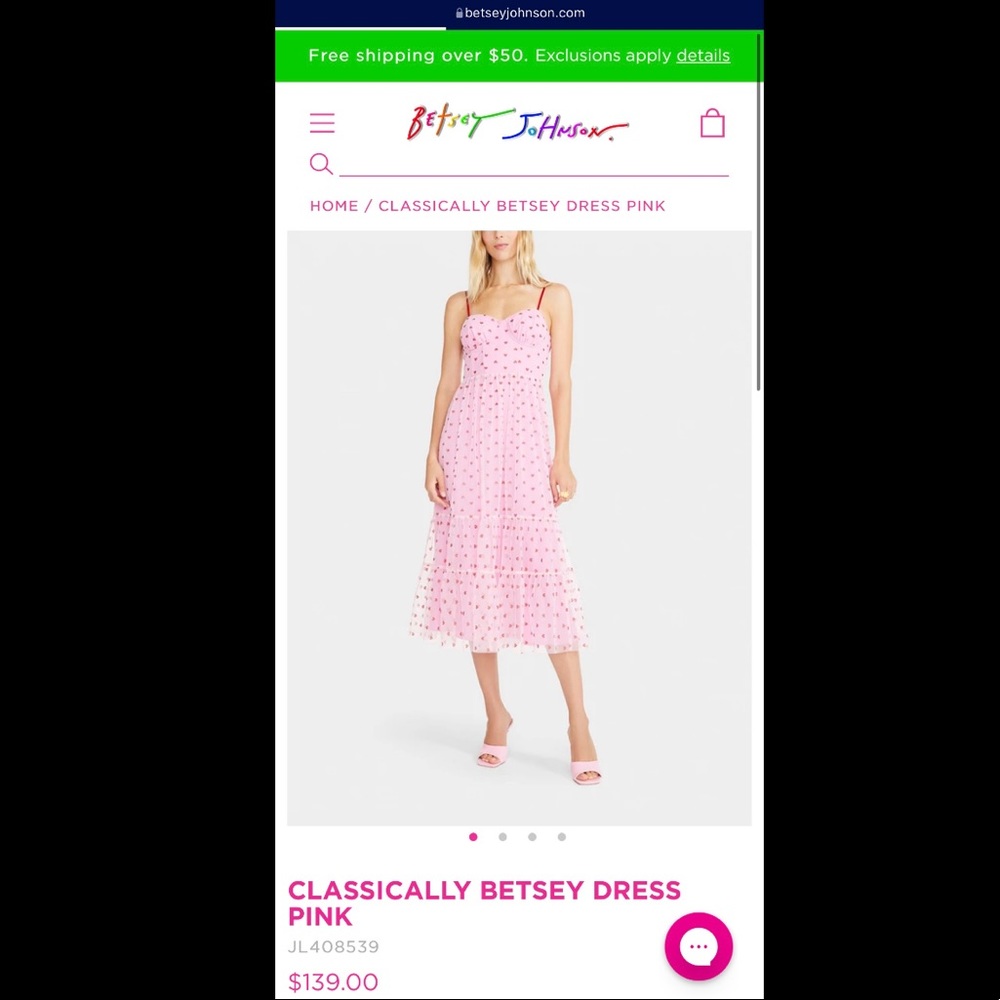 Betsey Johnson Heart Dress 🩷 - Picture 6 of 17